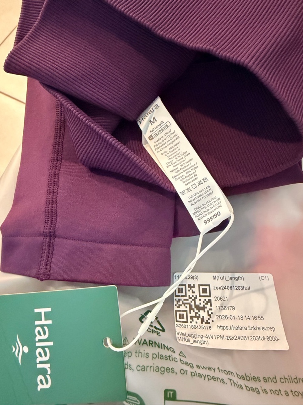 HALARA High-Rise Ribbed Waist Leggings - Picture 5 of 5